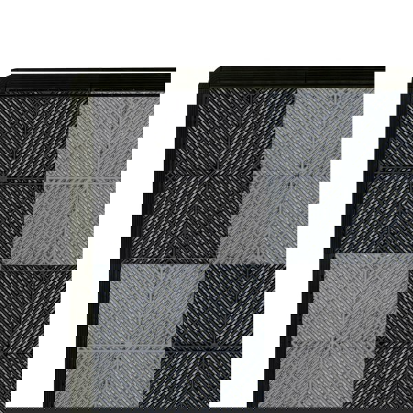Monstershop Vented Garage Floor Tiles With Edges – 60 Black & 60 Grey