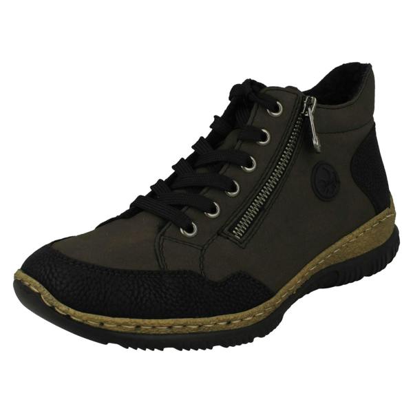 Rieker Ladies Rieker Casual Lace And Zip Fastening Ankle Boots N3244