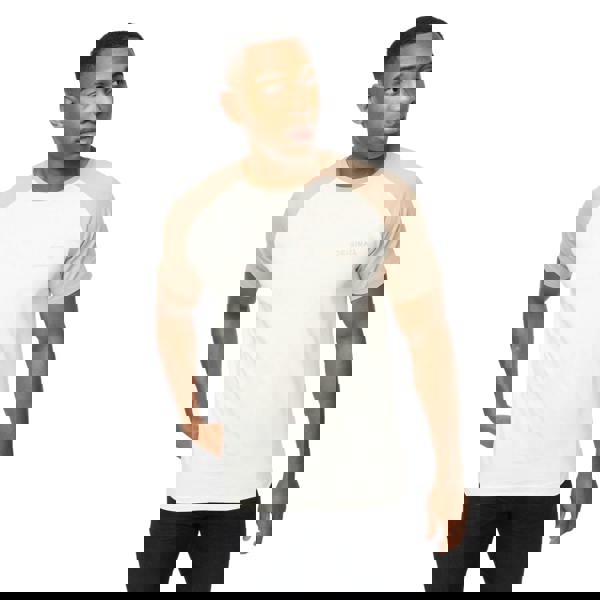 Crosshatch Mens Meza T-Shirt - Off White/Stone - 