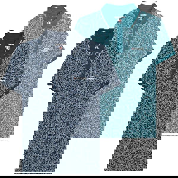 Lambretta Mens Classic Paisley Tonal Mod Retro Ska Casual Polo