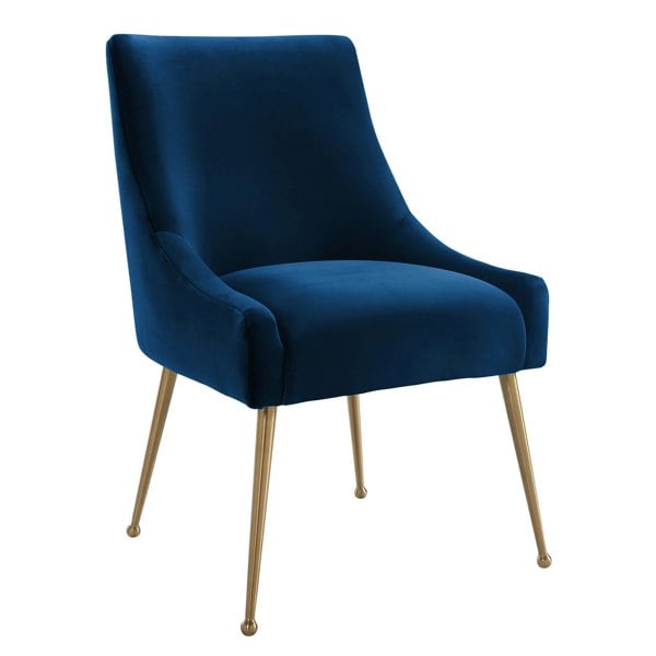 Furniture Edit Beatrix Navy Velvet Side Dining Chair