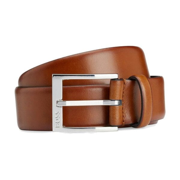 BOSS Elloy Italian Leather Belt Medium Brown