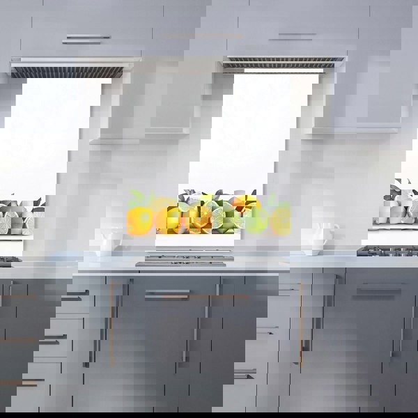 Warren Reed - Designer Citrus Parade on White Kitchen Splashback