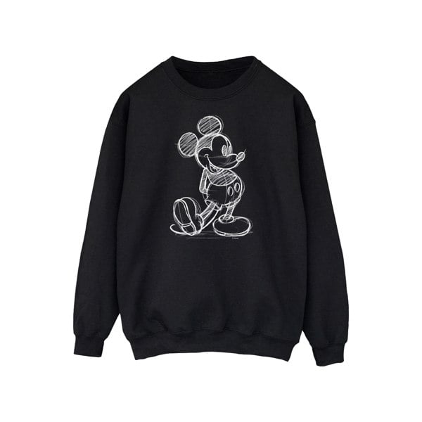 Disney Mens Mickey Mouse Sketch Kick Sweatshirt - Black