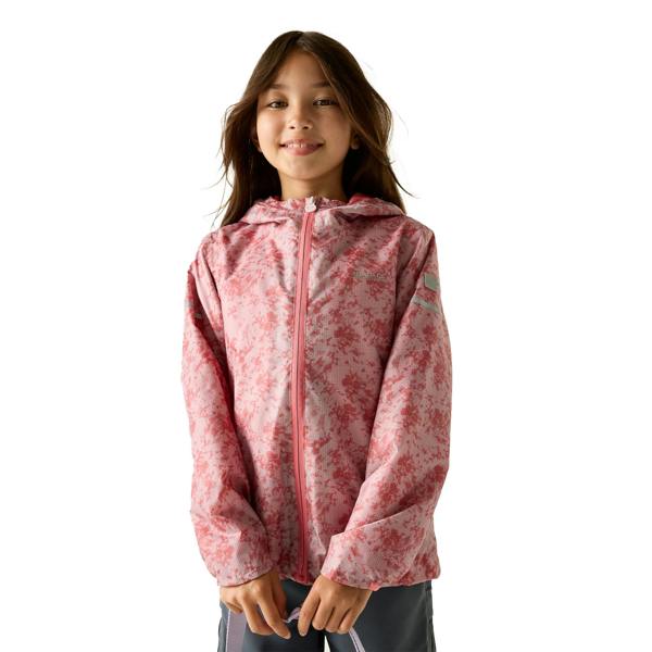 Regatta Childrens/Kids Lever II Camo Waterproof Jacket - Pink Haze - 