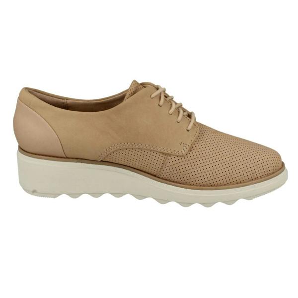 Clarks Ladies Clarks Casual Lace Up Trainers Sharon Crystal