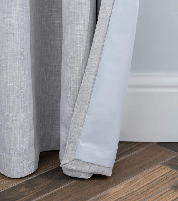 Smart Living Linen Look Blackout Eyelet Curtain - Silver