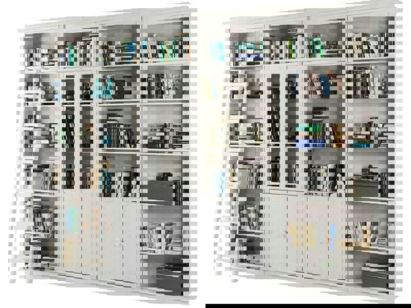 Dorel Home Anita Wall Unit 5 white lacquer