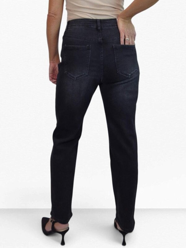 Paulo Due Women's High Waist Slim Straight Leg Stretch Denim Jeans