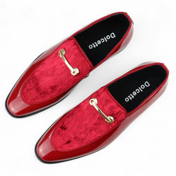 Dolcetto Men’s Smart Loafers Leather Lined Velvet Slip-On Shoes