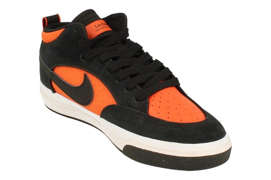 Nike Sb React Leo Mens Trainers Dx4361  002 - Black Orange 002 - Photo 3