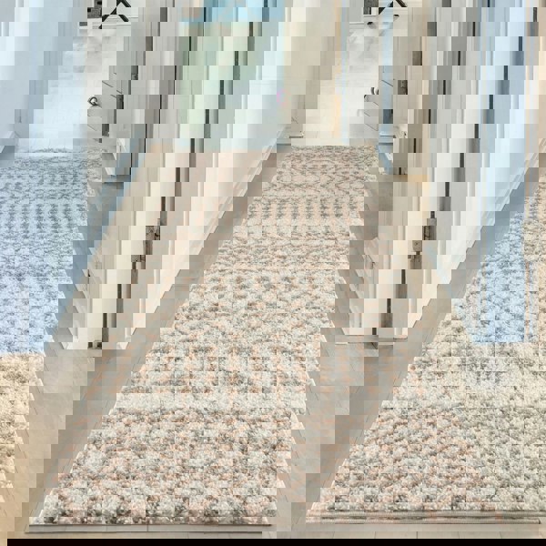 Moroccan shaggy Beige Ivory Rug Thick pile easy to clean