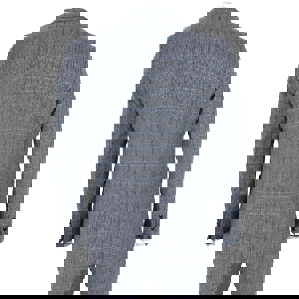 Paul Andrew Harris - Men's Grey 3 Piece Herringbone Check Tweed Suit