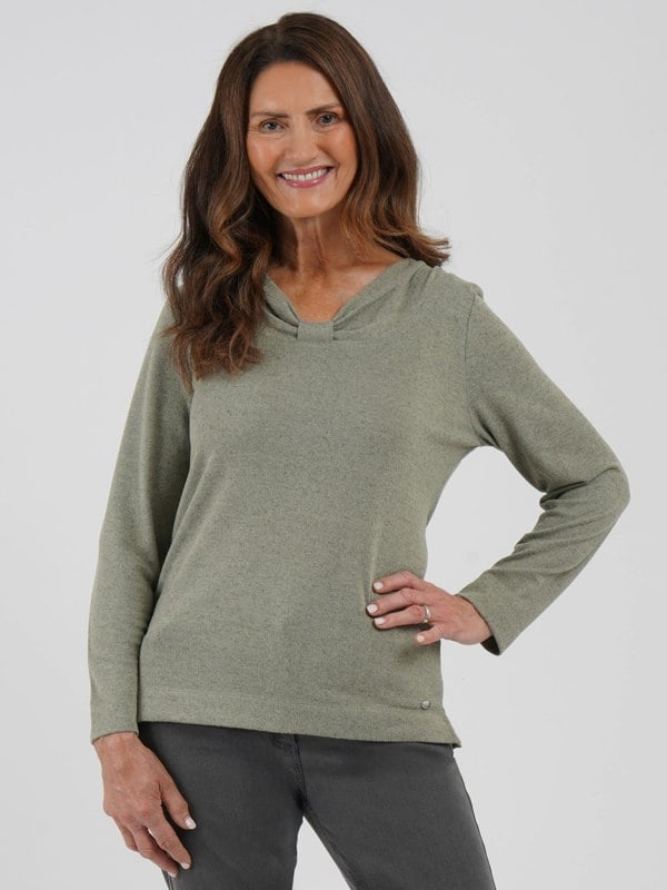 TIGI-Wear Drape Knot Neckline Top