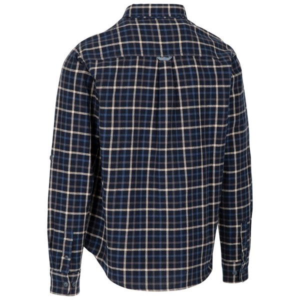 Trespass Mens Withnell Checked Cotton Shirt - Blue