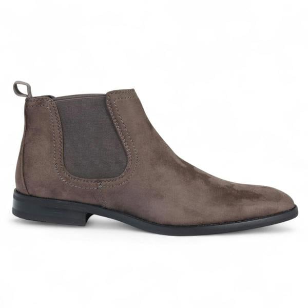 Dolcetto Men's Suede Chelsea Boots Real Leather Lined Slip-On
