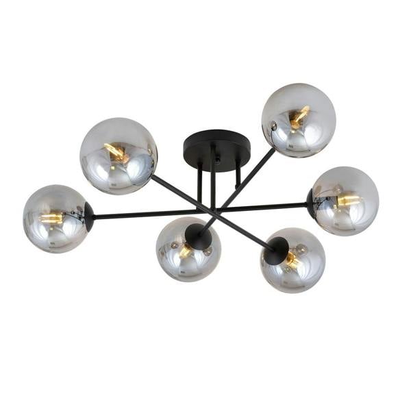 Emibig ROMA Ceiling lamp  6 x E14 Black with Graphite Shade