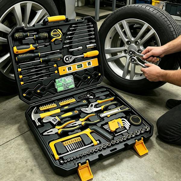 Gr8 Home 198 Piece Household Tool Kit Hand Tools Socket Ratchet Spanner DIY Repair Set