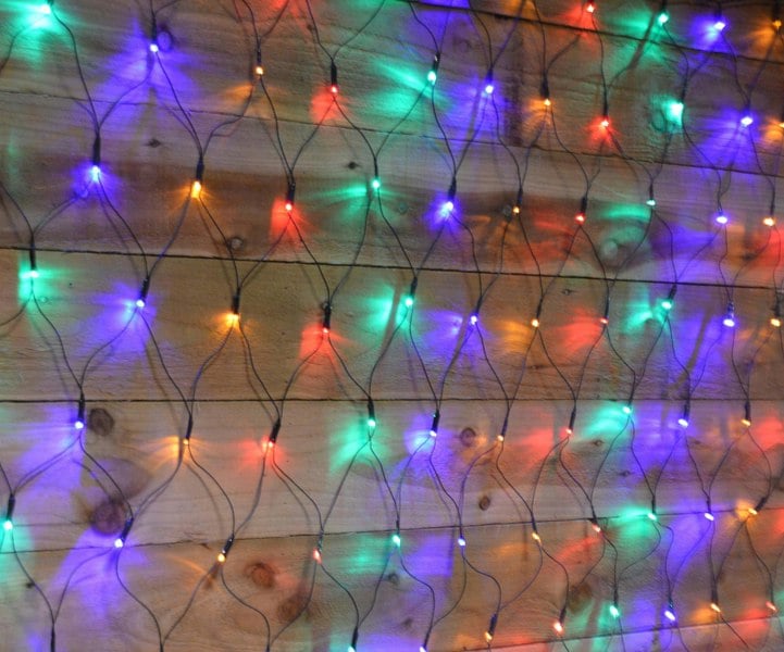 Samuel Alexander 1.7m x 1.2m 180 LED Premier Indoor Outdoor Multifunction Christmas Net Light with Timer in Multicoloured