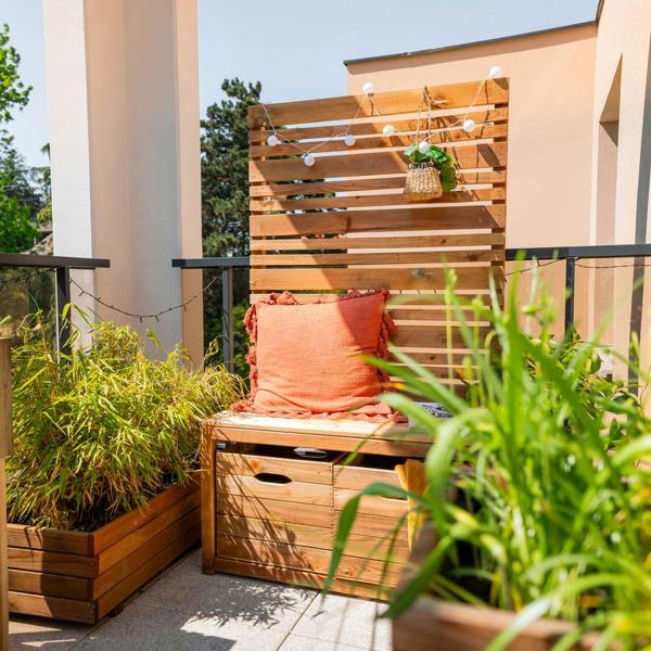 Cerland Memphis Wooden Bench with Trellis 1.6m Garden Bench with Storage Boxes