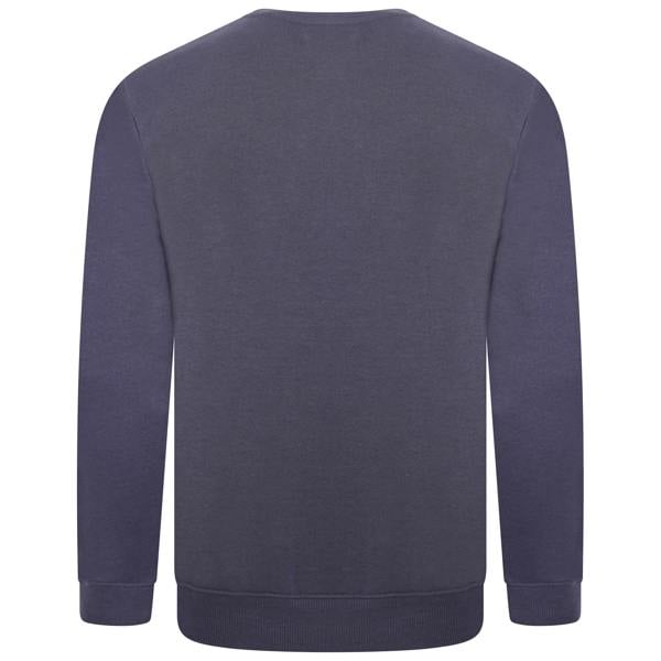 Smart Living Classic Plain Crew Neck Long Sleeve Pullover Sweatshirt Jumper - Navy