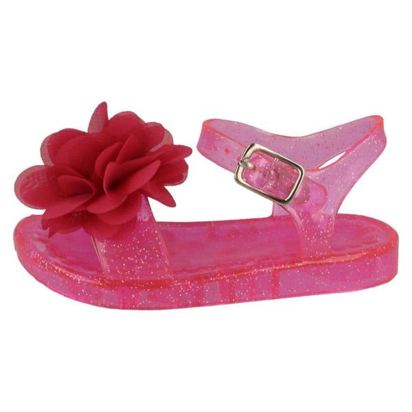 Spot On Girls Spot On Flat Jelly Flower Trim Mule