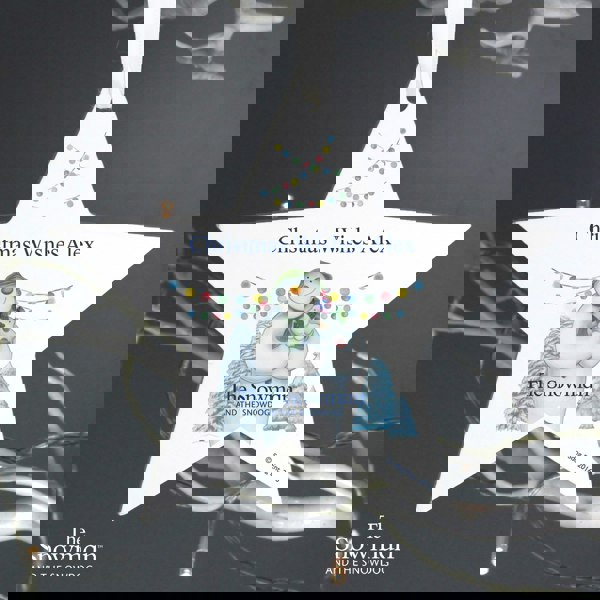 Personalised Memento Company Personalised The Snowman and the Snowdog Wooden Star Decoration