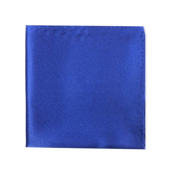 PAMONI classic plain pocket square in four colors, folded neatly for a stylish men's accessory.