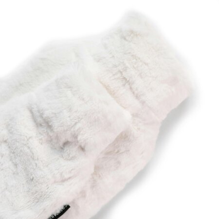 CosyPanda Little and Large Silky Soft White Faux Fur Hot Water Bottle Gift Set