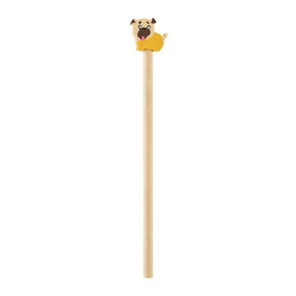 MidOcean Circo Dog Wooden Pencil With Eraser - Beige/Brown - 
