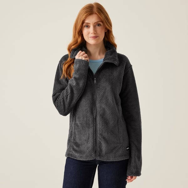 Regatta Women's Heidy Fluffy Full Zip Fleece Jacket - Dark Grey