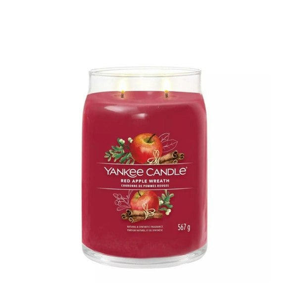Yankee Candle Signature Red Apple Wreath Large Jar Red 567g