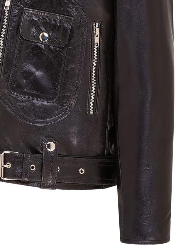 Infinity Leather Mens Cow-Hide Biker Brando Jacket - Pargas