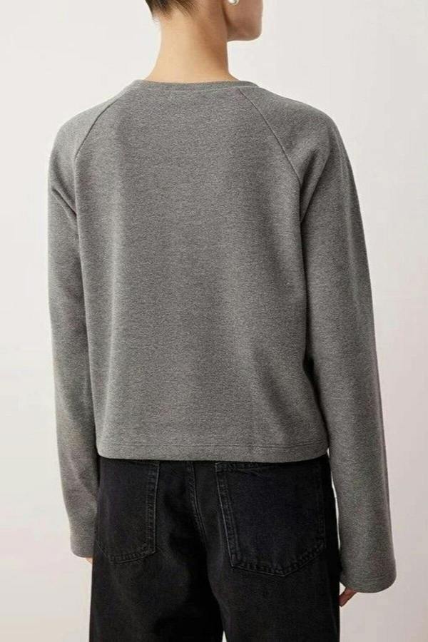 WOVCOR Half-Placket Thick Knit Blouse