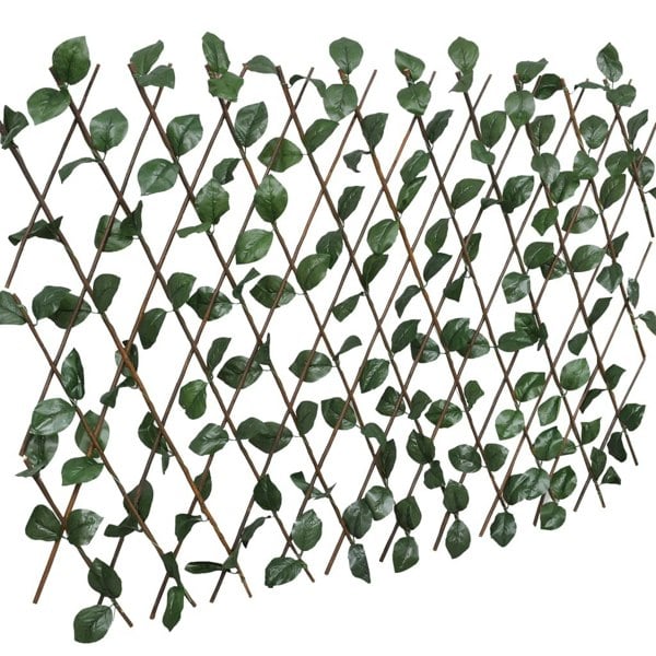 Berkfield Willow Trellis Fences 5 pcs with Artificial Leaves 180x30 cm