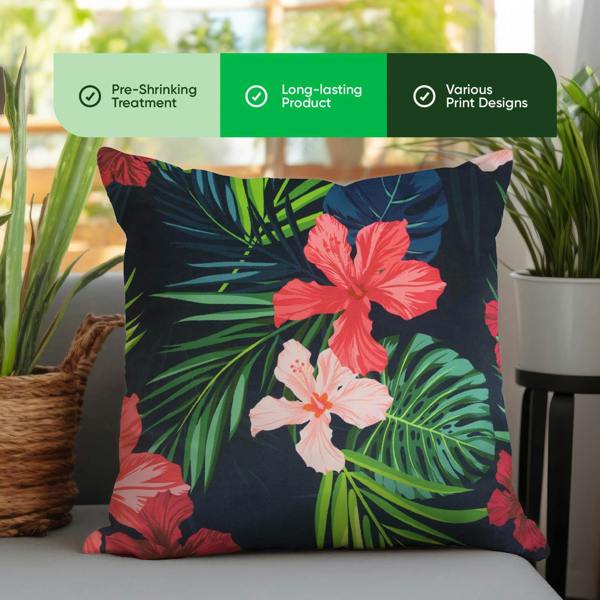 Gardenwize Pair of Outdoor Scatter Cushions – Tropical Leaf Design