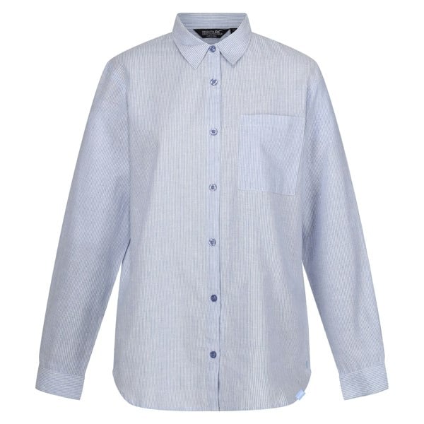 Regatta Womens/Ladies Primevere Striped Shirt - Hydrangea Blue