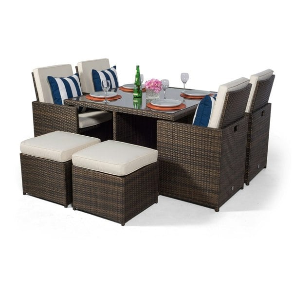 Giardino 4 Seater Rattan Cube Dining Set