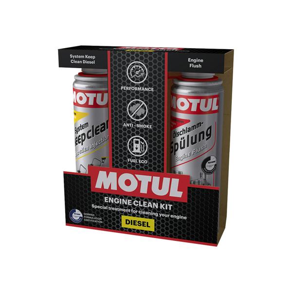 MOTUL Engine Clean Kit Diesel Engine Flush & Fuel System Cleaner Additive 600ml