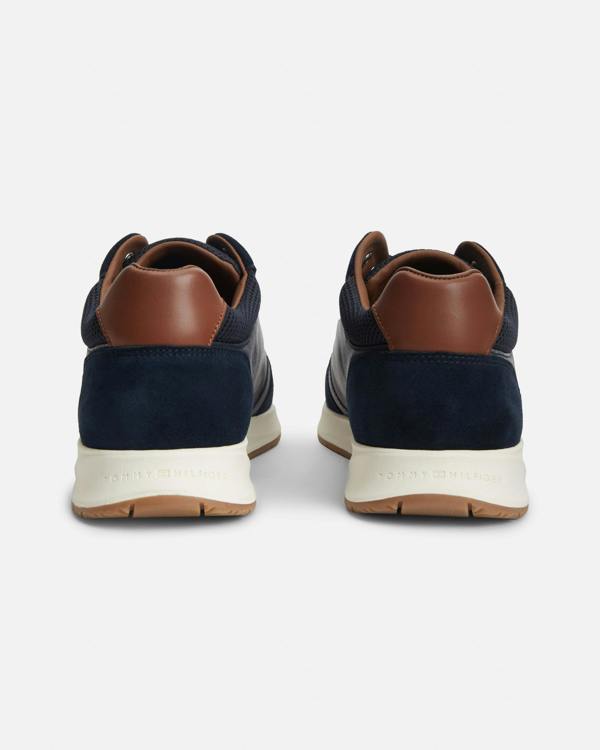 Tommy Hilfiger TH Dressy Mens Suede Mix Trainers - Desert Sky | CHO | Designer Mens Trainers