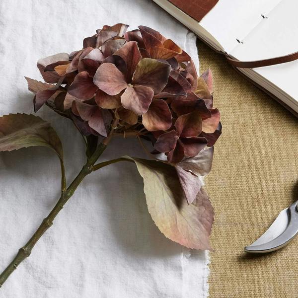 Hill Interiors Hydrangea Artificial Plant - Brown - 