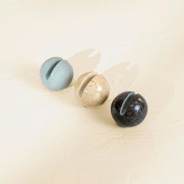 Zeolite marble cable ball desk cable holder organiser genuine stone