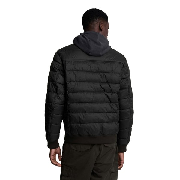 Lyle & Scott Mens Funnel Neck Padded Jacket - Jet Black