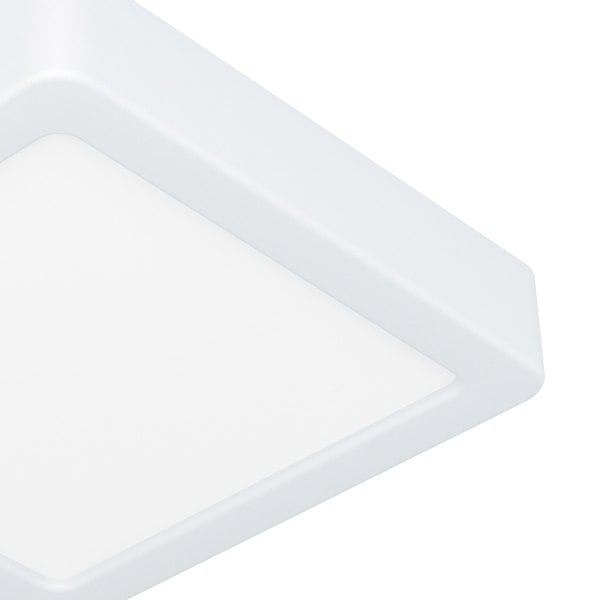 EGLO Fueva 6 Ultra-Slim White Square LED Ceiling Light WBS