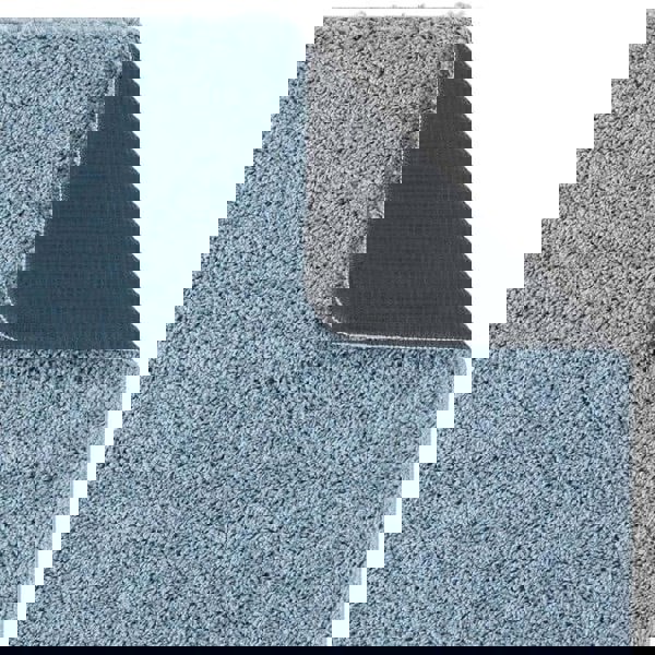 The Rugs Washable Denim Blue Shaggy Rug | Soft & Durable