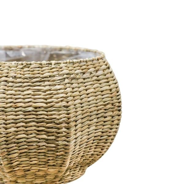 Ivyline Norwick Seagrass Pumpkin Basket Set of 2