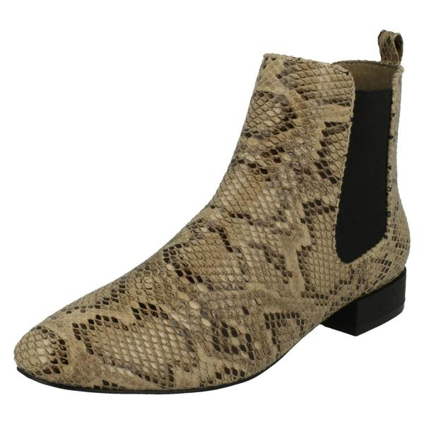 Spot On Ladies Spot On Slip On Ankle Boots