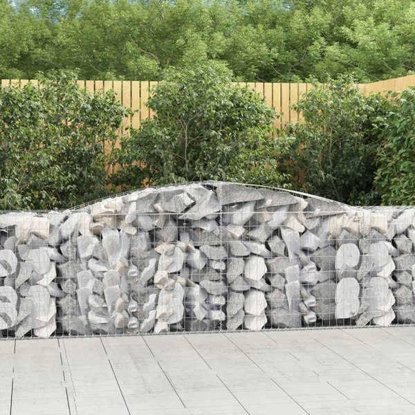 Berkfield Arched Gabion Baskets 9 pcs 400x50x80/100 cm Galvanised Iron