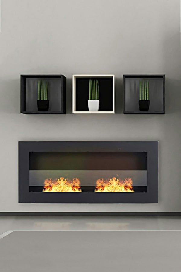 Living and Home 35 Inch Bio Ethanol Fireplace