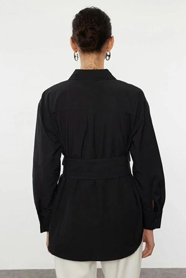 WOVCOR Woven Shirt with Belt Detail